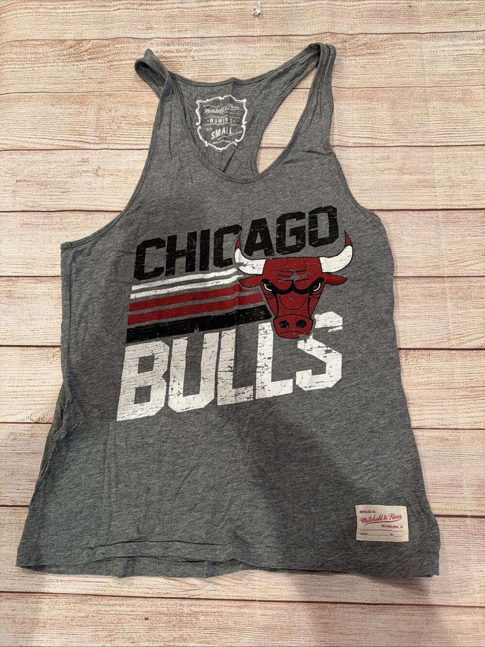 Chicago Bulls Tank Top Shirt Women’s Small Mitchell Ness NBA Windy City